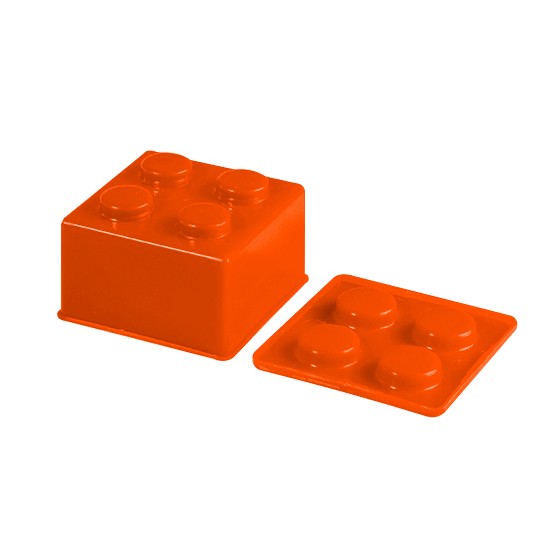 Orange Building Block Jello Mold Container 100 ml BPA Free